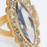 Bague marquise en or 18k d'occasion avec zirconias