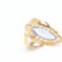 Bague marquise en or 18k d'occasion avec zirconias