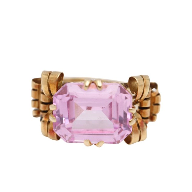 Bague de style vintage en or 18k avec...