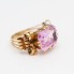 Anillo estilo vintage de oro 18k con espinela rosa 2ª mano