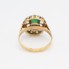 Anillo estilo vintage de oro 18k con esmeralda y circonitas