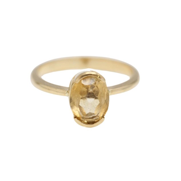 Anillo de oro 18k con citrino de...