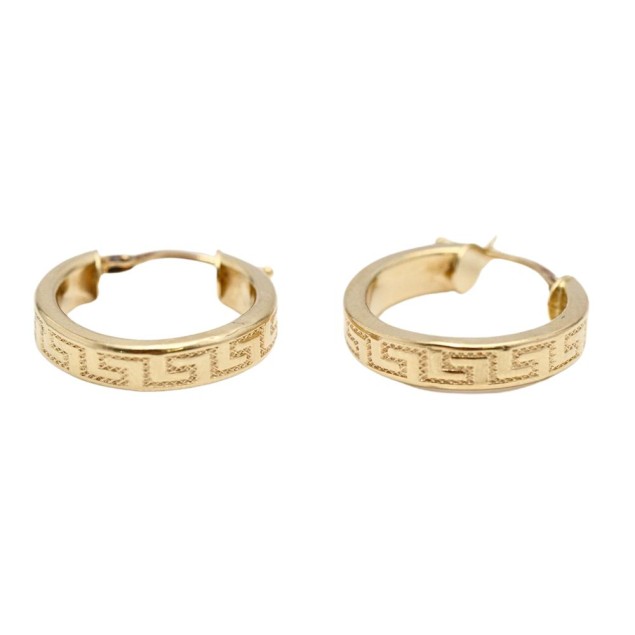 Aros estilo versace de oro 18k de...