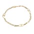 Bracelet alterné semi creux en or 18k trotteuse