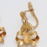 Pendientes largos de oro 18k con circonitas de segunda mano