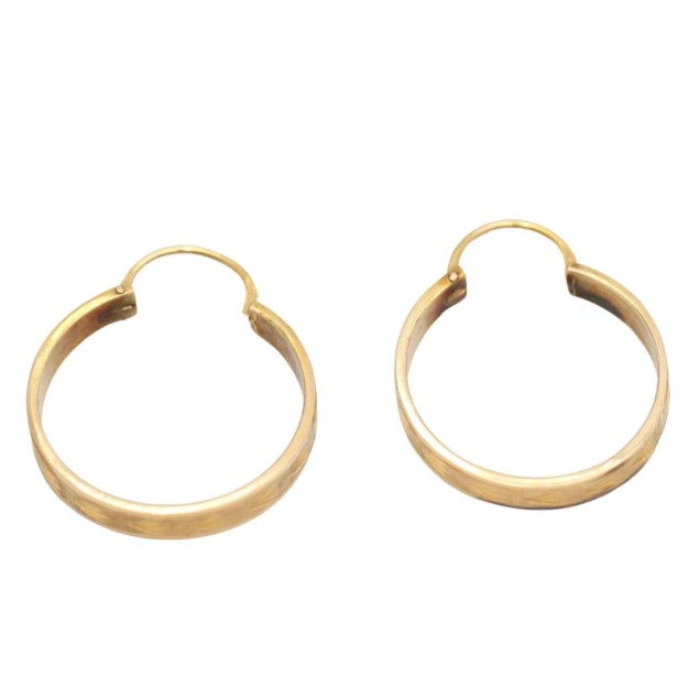 Aros labrados de oro 18k de segunda mano