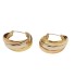 Boucles d'oreilles d'occasion en or tricolore 18k