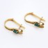 Boucles d'oreilles d'occasion en or 18k avec malachites