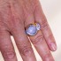 Bague BLUE SKY en or avec diamants et topaze.