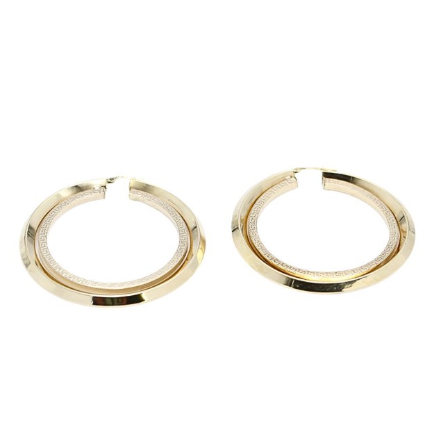 Aros motivo versace de oro 18k de...