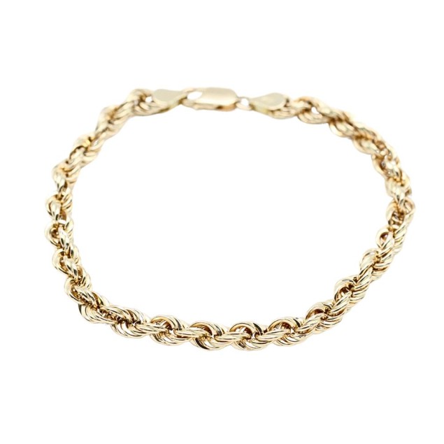 Bracelet cordon creux en or 18k...