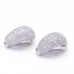 Pendientes TAUBE  con pavee de  Diamantes en Oro Blanco