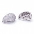 Pendientes TAUBE  con pavee de  Diamantes en Oro Blanco